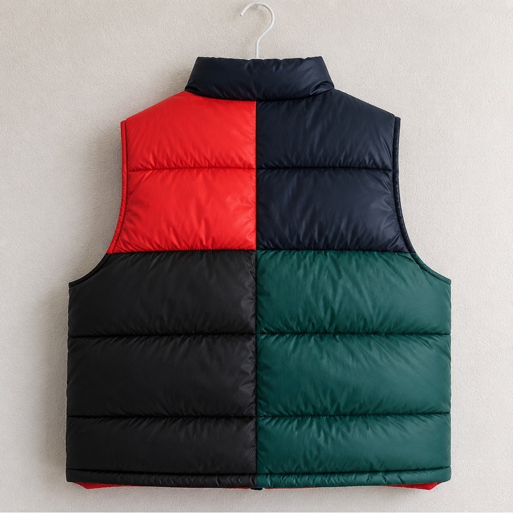 CLARE V. Emile Colorblock Nylon Puffer Vest - Picture 4 of 12